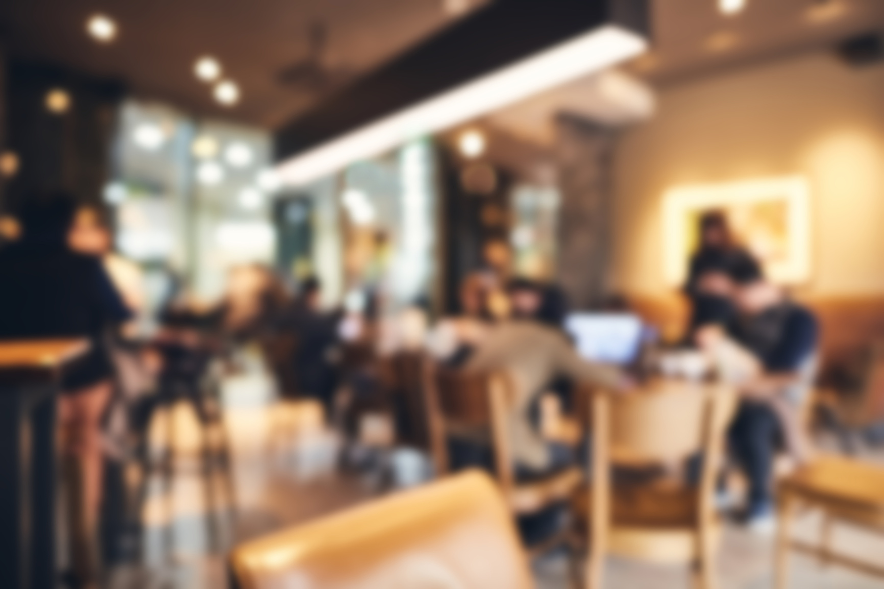 Blurred restaurant background